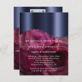 Carte Frontière Rose de Bourgogne QR Code Marsala Blue N (Devant / Derrière)