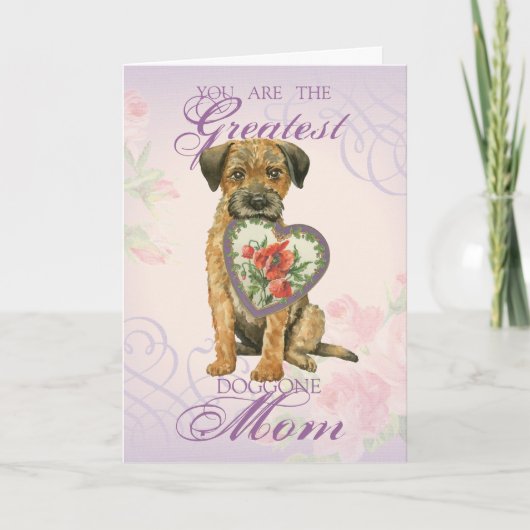 Carte Frontière Terrier Heart Maman (Devant)