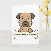 Carte Frontière Terrier personnalisée (Fleur jaune)