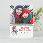 Carte Frosty Photo Holiday (Debout devant)