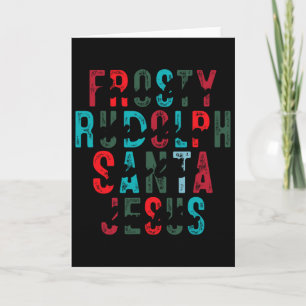 Carte Frosty Rudolph Père Noël Noël