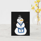 Carte Frosty The Snowman Funny Masonic Holiday Christmas (Fleur jaune)
