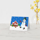 Carte Frosty the Snowman par Joel Anderson (Fleur jaune)