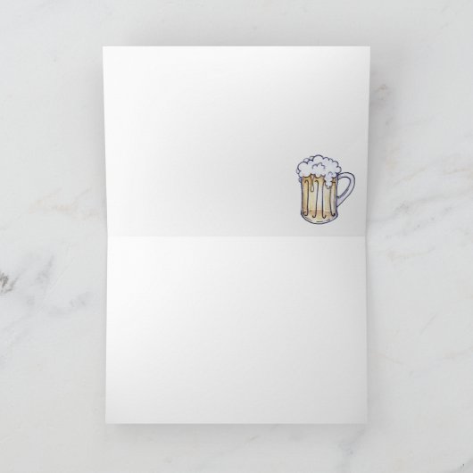 Carte Frothy Beer Father's Day Card - CUSTOMIZE (Intérieur)