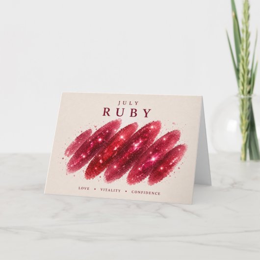 Carte Frottage de cristal de rubis (Devant)