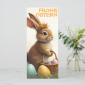 Carte Frühlingsgrüß vom Osterhasen (Debout devant)