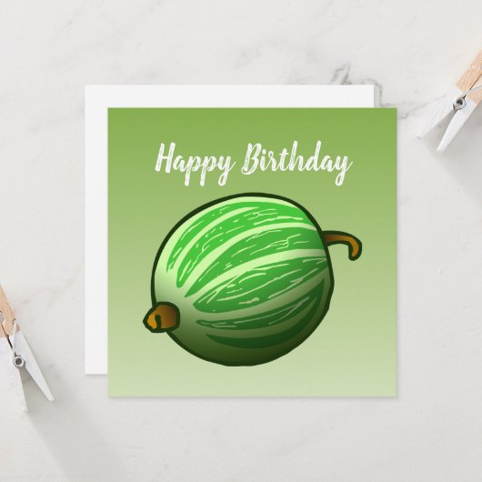 Carte Fruit de canneberge vert (Devant/Arrière en situation)