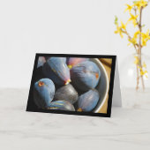 Carte Fruit de figue violette dans un bol (Fleur jaune)