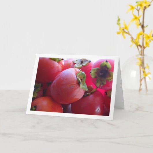 Carte Fruit de kaki (Fleur jaune)