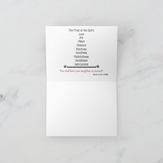 Carte Fruit de l'Esprit : Amour Enfant (Intérieur)