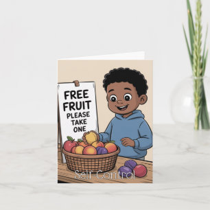 Carte Fruit de l'Esprit : Maîtrise de soi pour enfants
