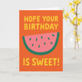 Carte Fruit d'eau gaie orange jaune orangé Anniversaire (Fleur jaune)