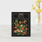 Carte Fruit d'été Coquette fraise Fraise Été Far (Fleur jaune)