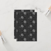 Carte Fruit seamless pattern black and white Tropical (Devant/Arrière en situation)