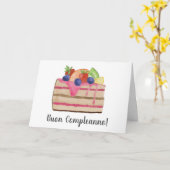 Carte Fruitcake d'aquarelle italienne (Fleur jaune)