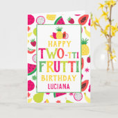 Carte Fruits à deux tti fête d'anniversaire 2 Anniversai (Fleur jaune)