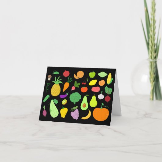 Carte Fruits and Vegetables Blank Note Card (Devant)