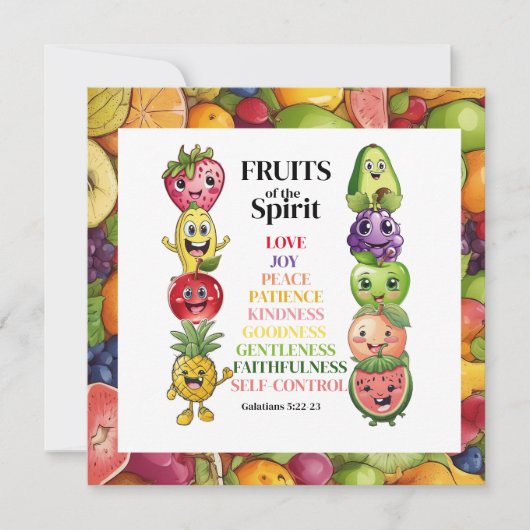 Carte Fruits de l'Esprit (Devant)
