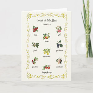 Carte Fruits de l'Esprit Galates Bible Verse