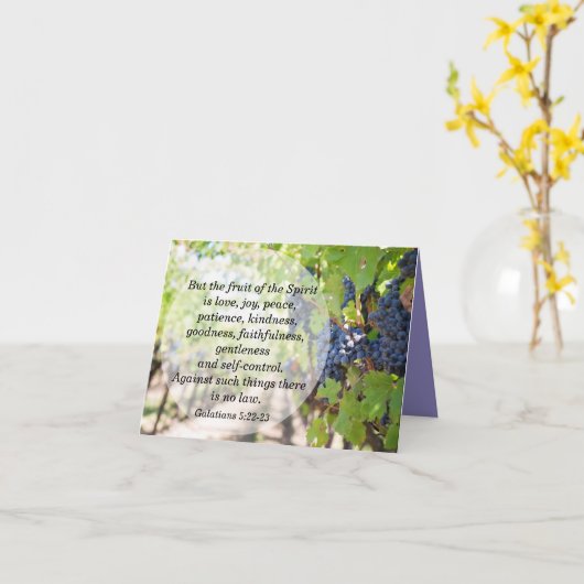 Carte Fruits de l'Esprit Salutation (Fleur jaune)