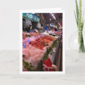 Carte Fruits de mer au Mercado Central, Valence, Espagne (Devant)