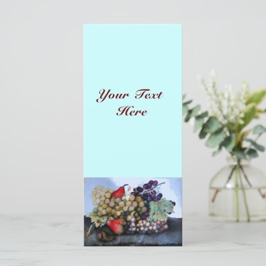 CARTE FRUITS DE SAISON 1 - RAISONS ET PEARS (Debout devant)