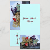 CARTE FRUITS DE SAISON 1 - RAISONS ET PEARS (Devant / Derrière)