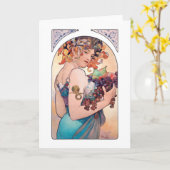 Carte Fruits, Mucha (Fleur jaune)