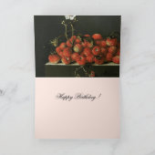 CARTE FRUITS ROUGES / FRAISES ET FLEUR (Intérieur)