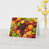 Carte frutas et fruits (Fleur jaune)