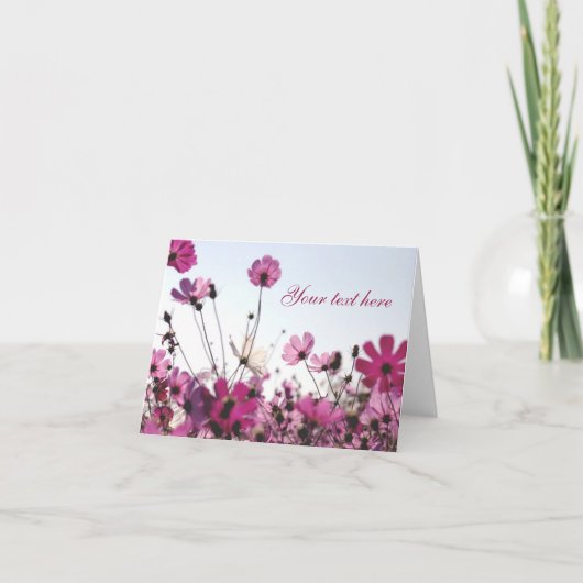Carte Fuchsia Chamomile Note (personnalisable) (Devant)