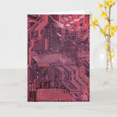 Carte Fuchsia Cyber Circuit Board Tech Art Electronique (Fleur jaune)