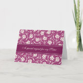 Carte fuchsia d'invitation de dame de honneur de (Devant)