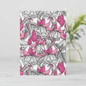 Carte Fuchsia en blanc et rose (Debout devant)