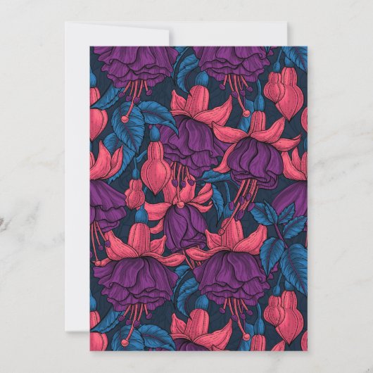 Carte Fuchsia en bleu et violet (Devant)