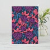 Carte Fuchsia en bleu et violet (Debout devant)
