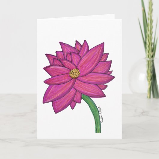 Carte Fuchsia Flower Blank (Devant)