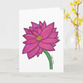 Carte Fuchsia Flower Blank (Fleur jaune)