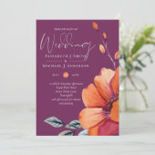 Carte Fuchsia Ginger Automne Mariages de automne Invitat (Debout devant)