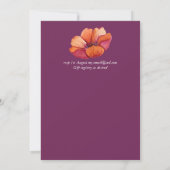 Carte Fuchsia Ginger Automne Mariages de automne Invitat (Dos)