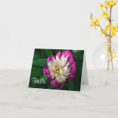 CARTE "FUCHSIA & PEONY BLANC" (Fleur jaune)
