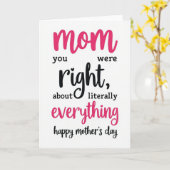 Carte Fuchsia Script Mothers Day Card (Fleur jaune)