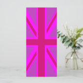 Carte Fuchsia Union Jack (Debout devant)