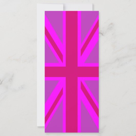 Carte Fuchsia Union Jack (Devant)