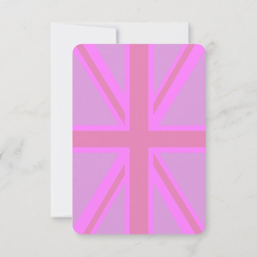 Carte Fuchsia Union Jack (Dos)