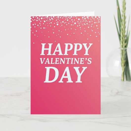 Carte Fuchsia Valentine Glitter Texture Card (Devant)