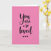 Carte Fuchsia « Vous êtes tellement aimé » (Fleur jaune)