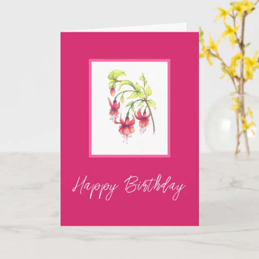 Carte Fuchsias (Fleur jaune)
