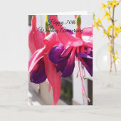 Carte Fuchsias - 70e anniversaire de Mariage personnalis (Fleur jaune)
