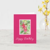 Carte Fuchsias aquarelles (Fleur jaune)